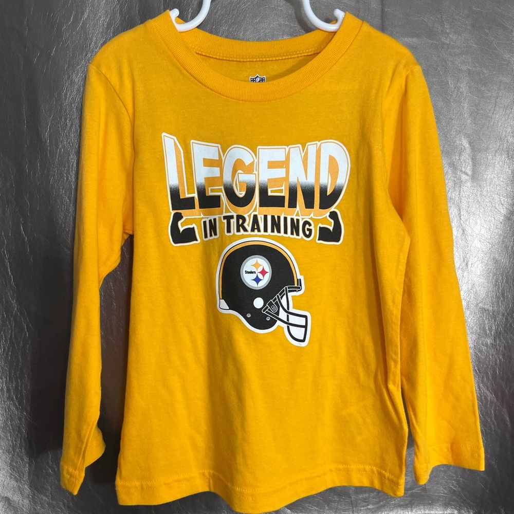 NFL Pittsburg Steelers Toddler 4T/3X Long Sleeve Yellow Shirt